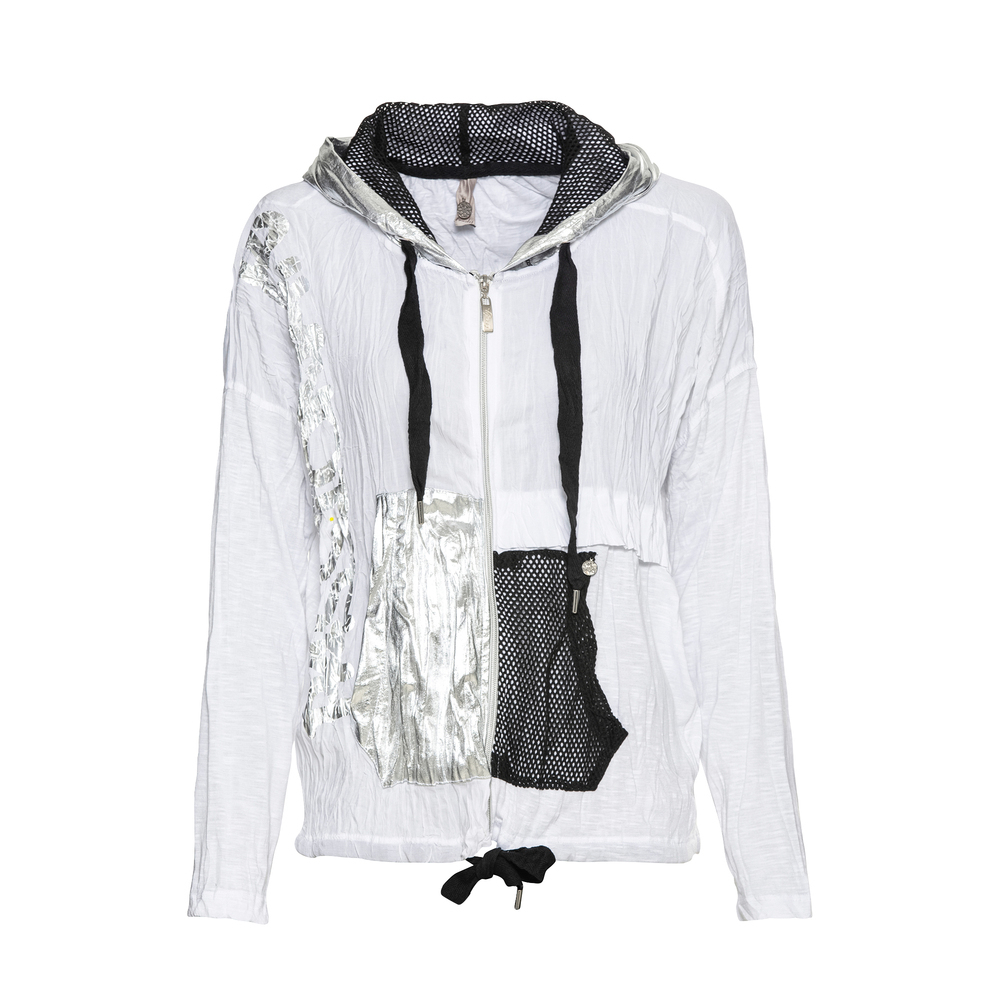 - 36 tredy Größe | Onlineshop mit weiß | 50 Mode Metallic-Elementen, Fashion Shirtjacke 6 in