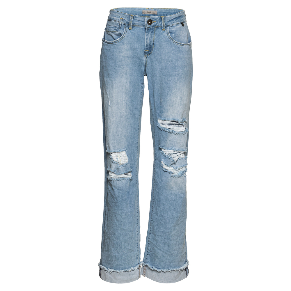 Jeans destroyed, bleached denim 