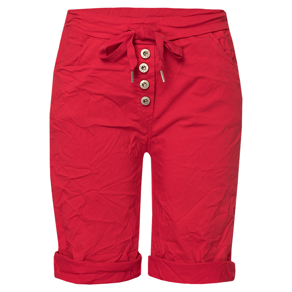 Shorts mit Knöpfen, tredyrot 