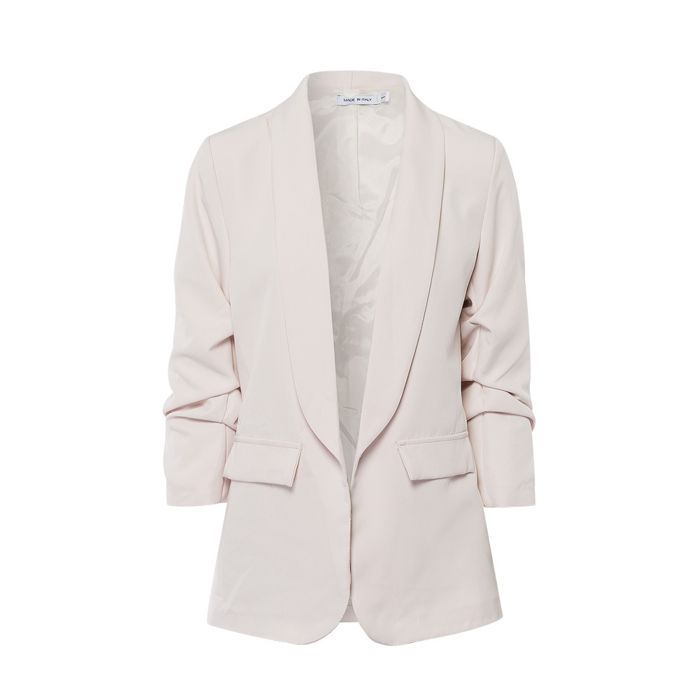 Blazer mit Raffung, crema 