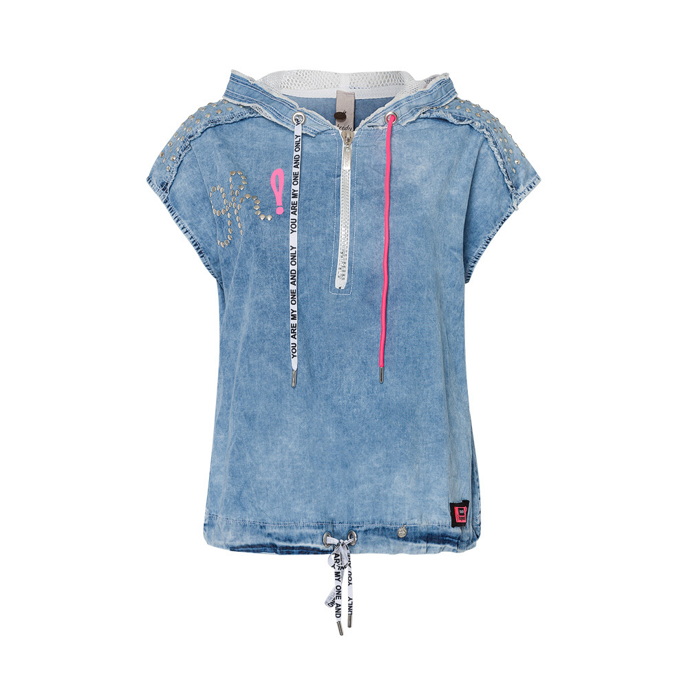 Bluse 'Only', bleached denim 1