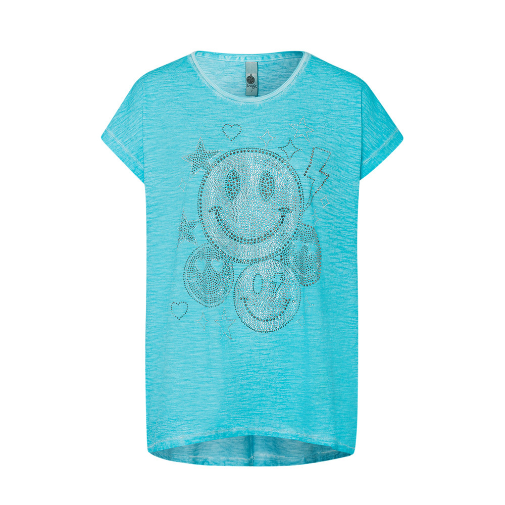 Shirt 'Smiley', blue fluro 3