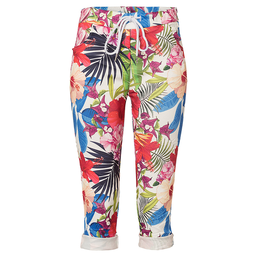 Capri-Joggpant im Alloverprint, bunt 