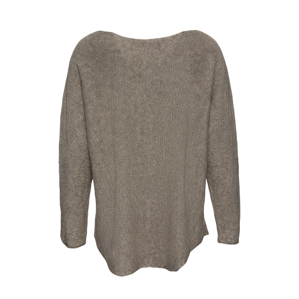 Loungewear Strickpullover, taupe 