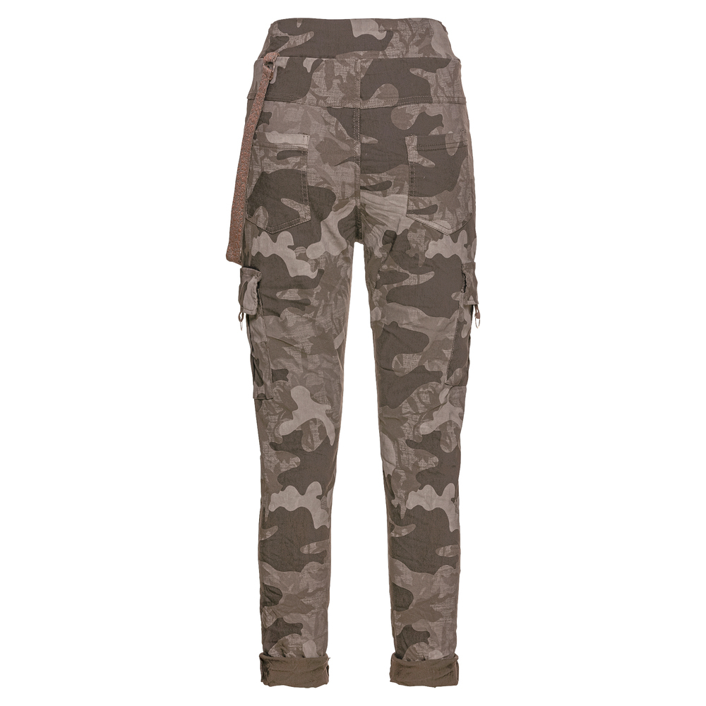 Joggpant in Camouflage-Optik, taupe 