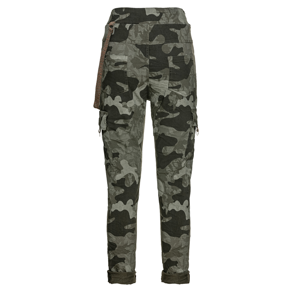 Joggpant in Camouflage-Optik, khaki 