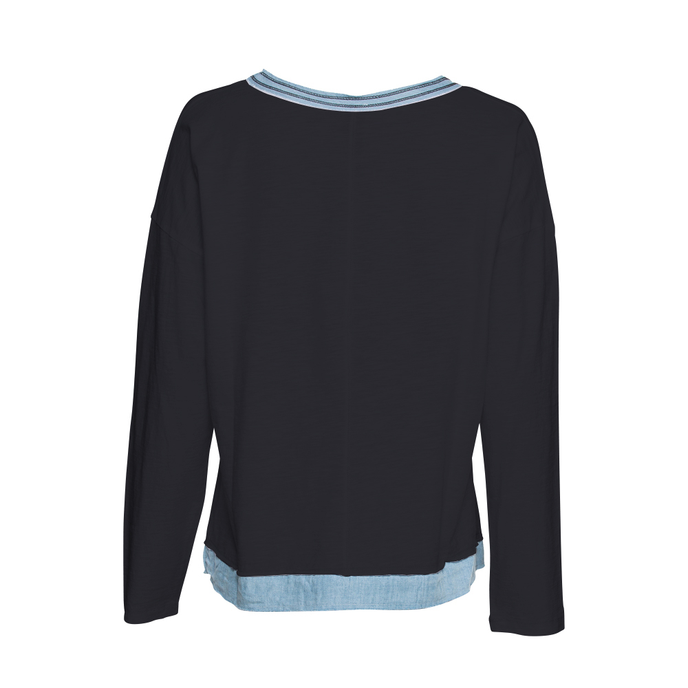 Shirt mit Smiley, navy 