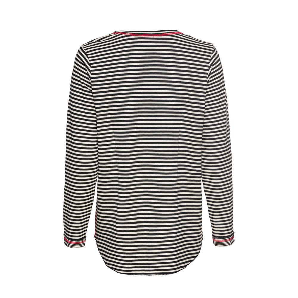 Shirt in Streifen-Optik, offwhite-schwarz 