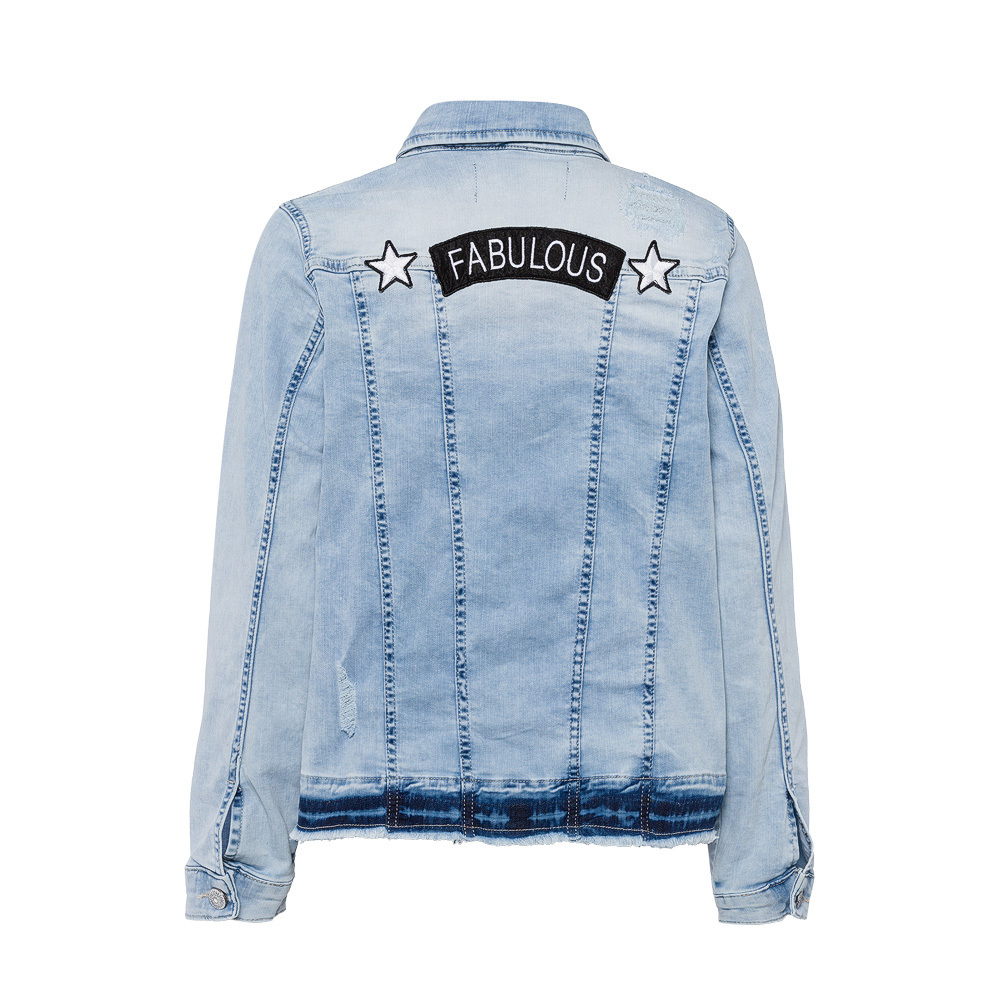 Jeansjacke Patches, bleached denim 
