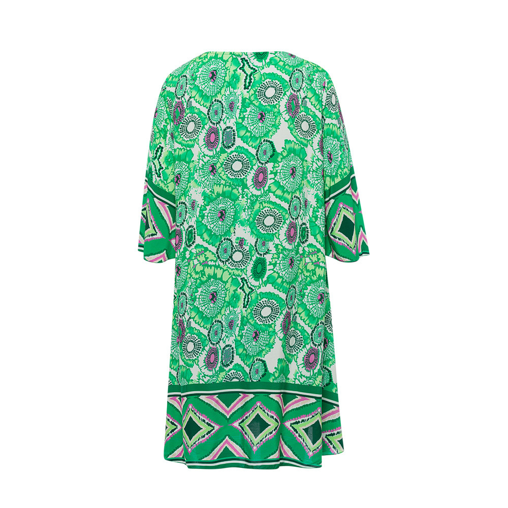 Kleid im Alloverprint, grün 4