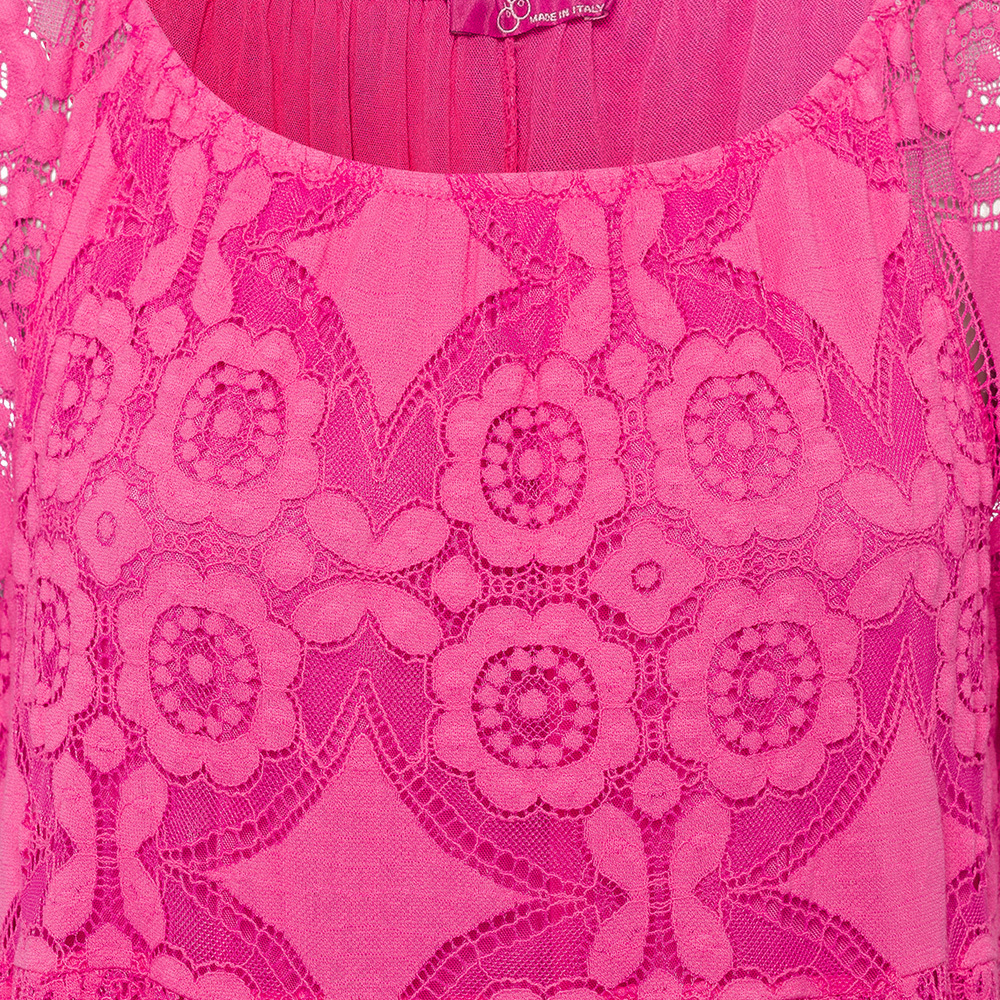 Kleid aus Spitze, pink 