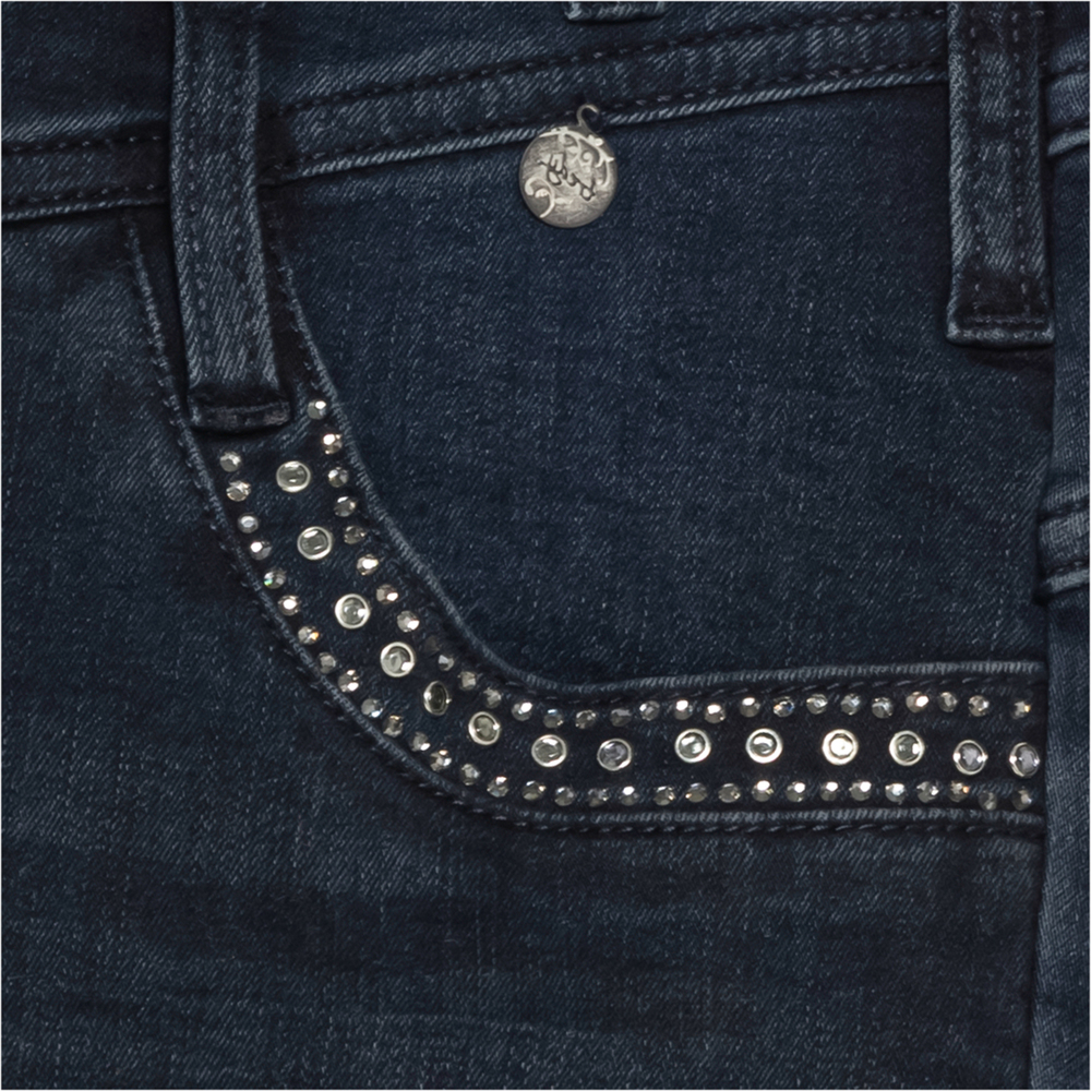 Jeans mit Ziersteinen, dark blue 