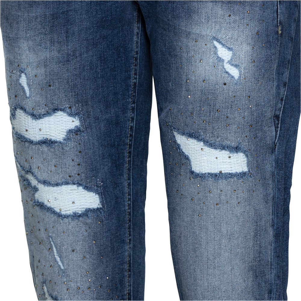 Jeans mit Glitzersteinchen, blue 