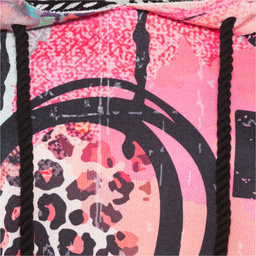 Sweatshirt lang im Alloverprint, pink 