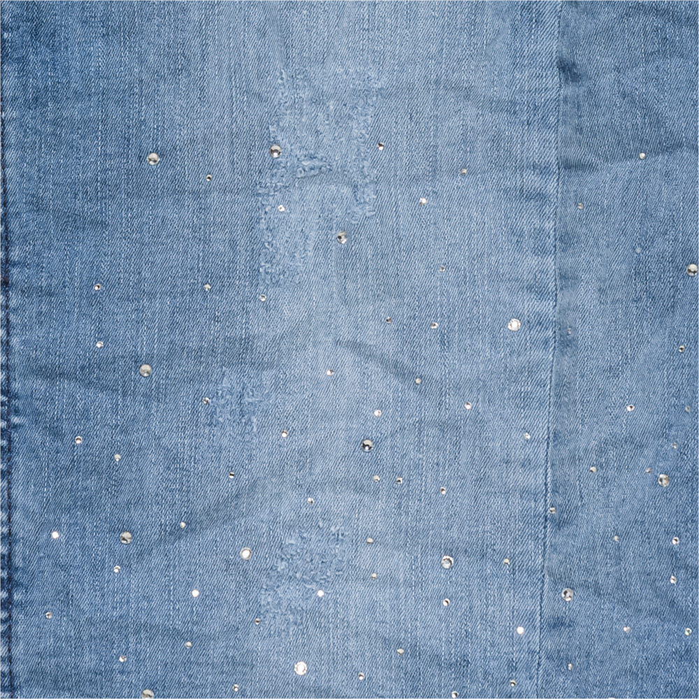 Jeans mit Glitzersteinen, light blue denim 