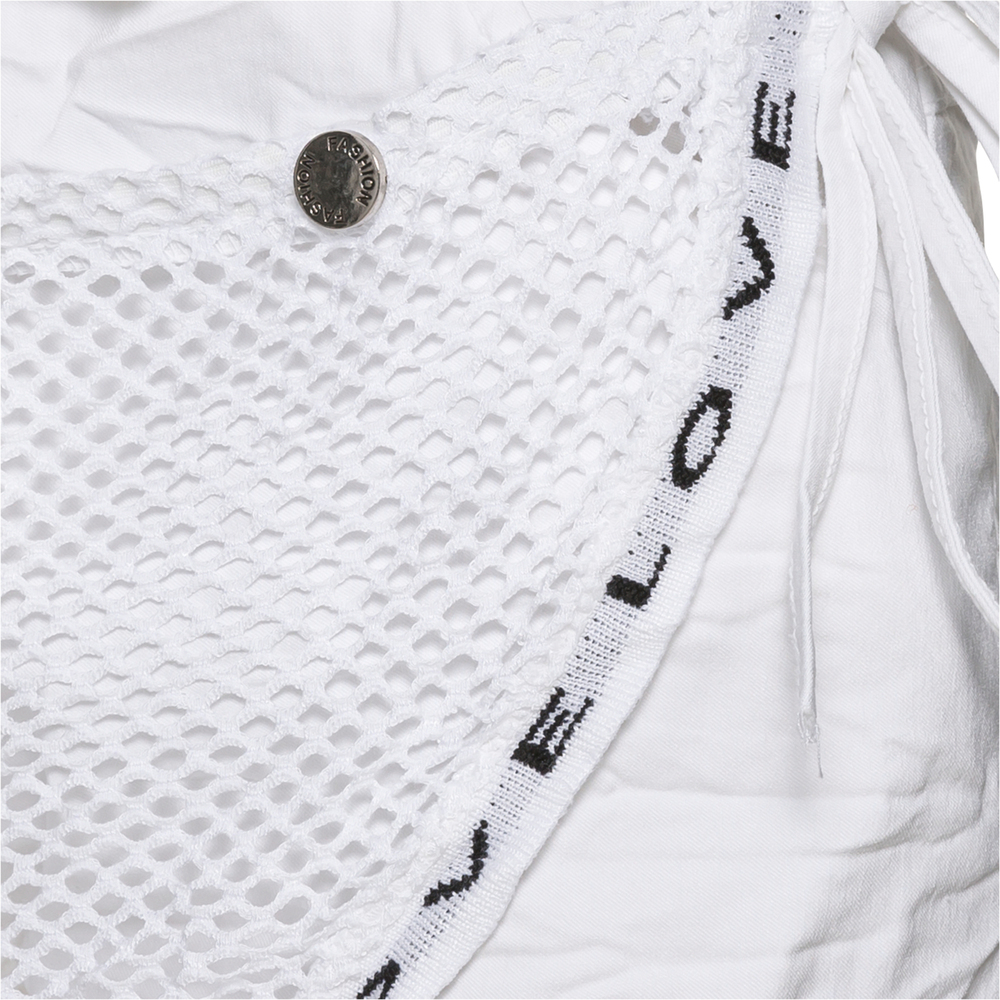 Joggpant mit Wickel-Optik, weiß 