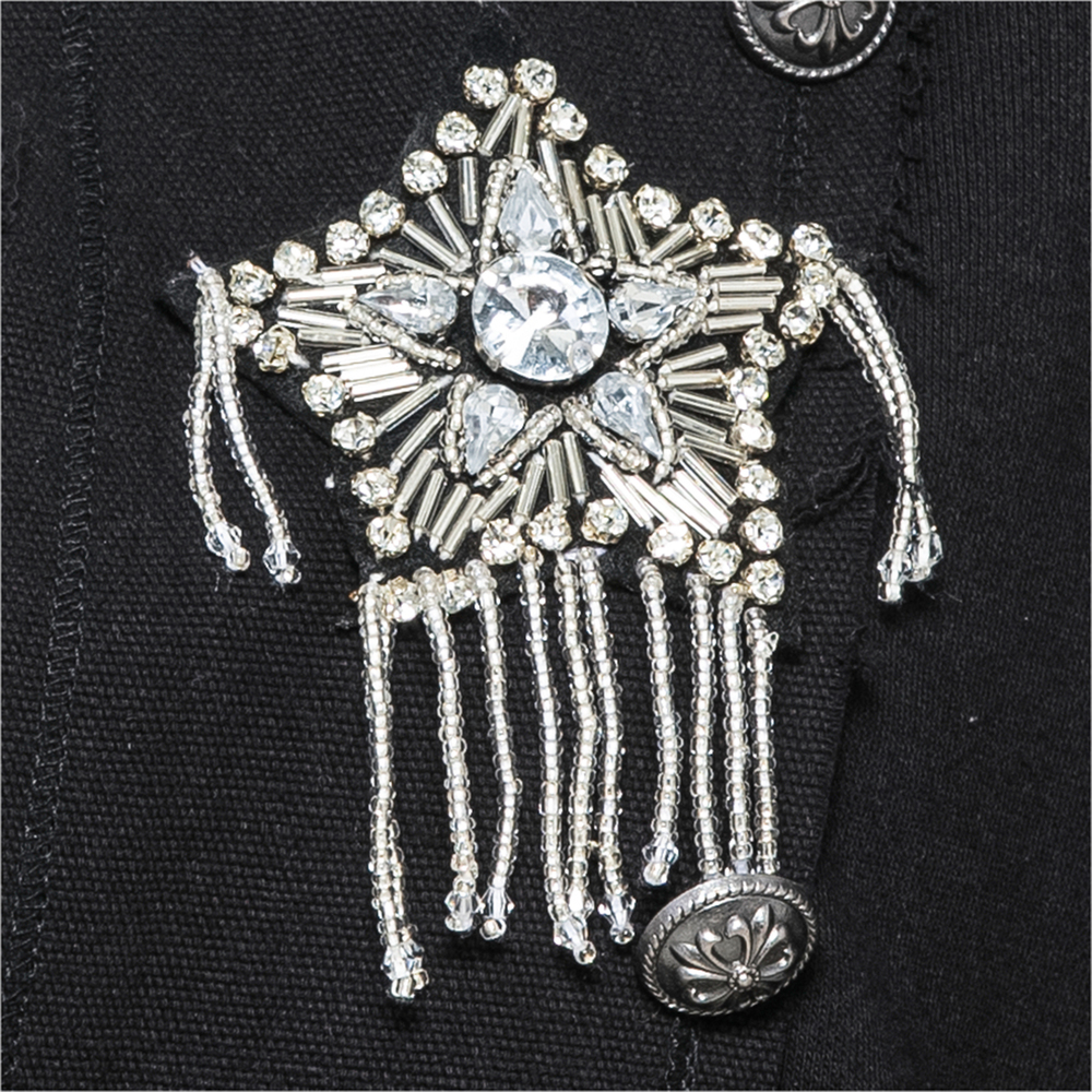 Blazer im Military-Style, schwarz 