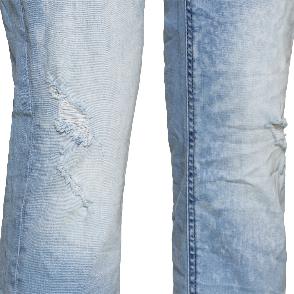 Jeans destroyed, bleached denim 