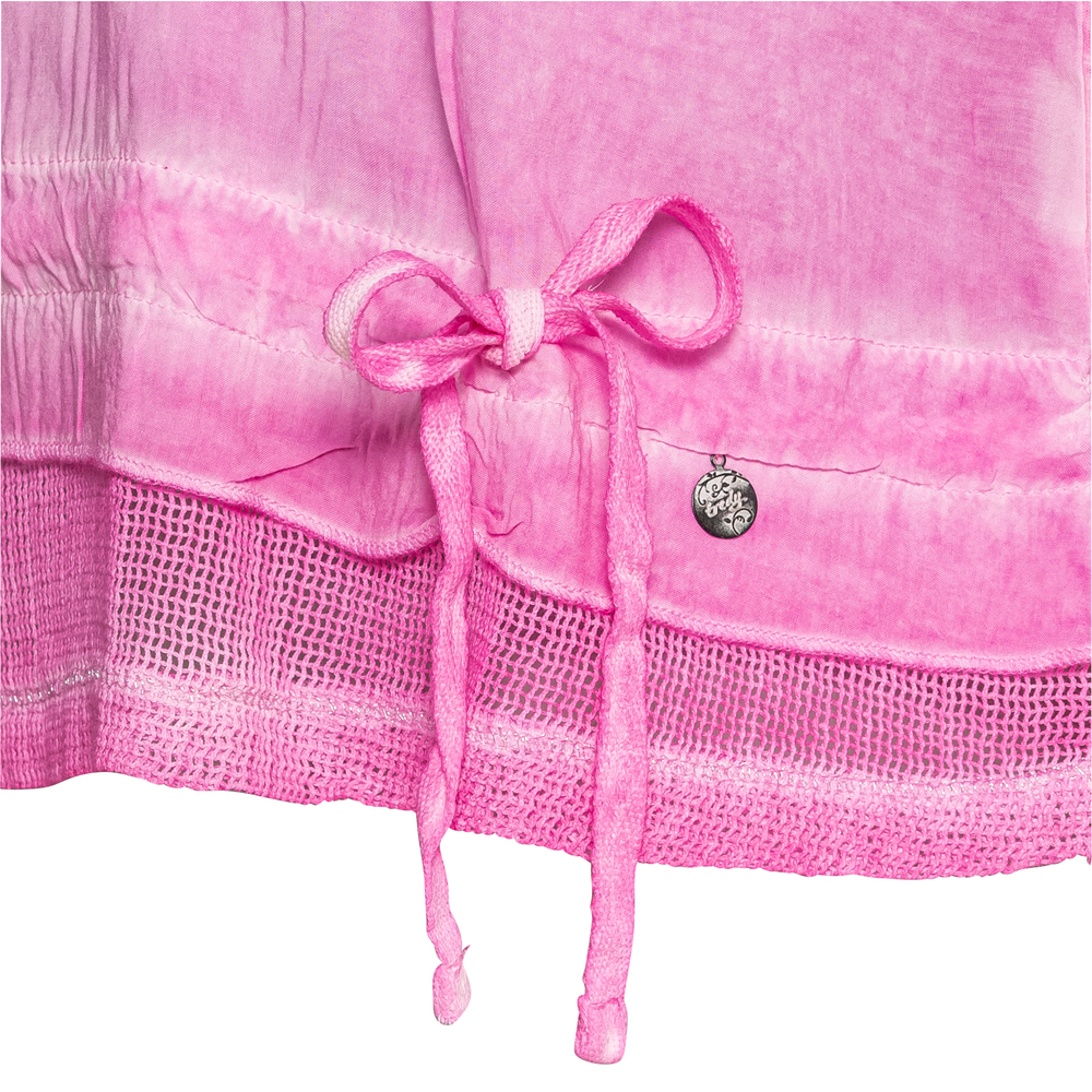 Shirt mit Netzsaum, pink fluro 