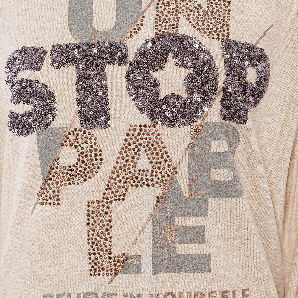 Shirt 'Stop', sand-melange 