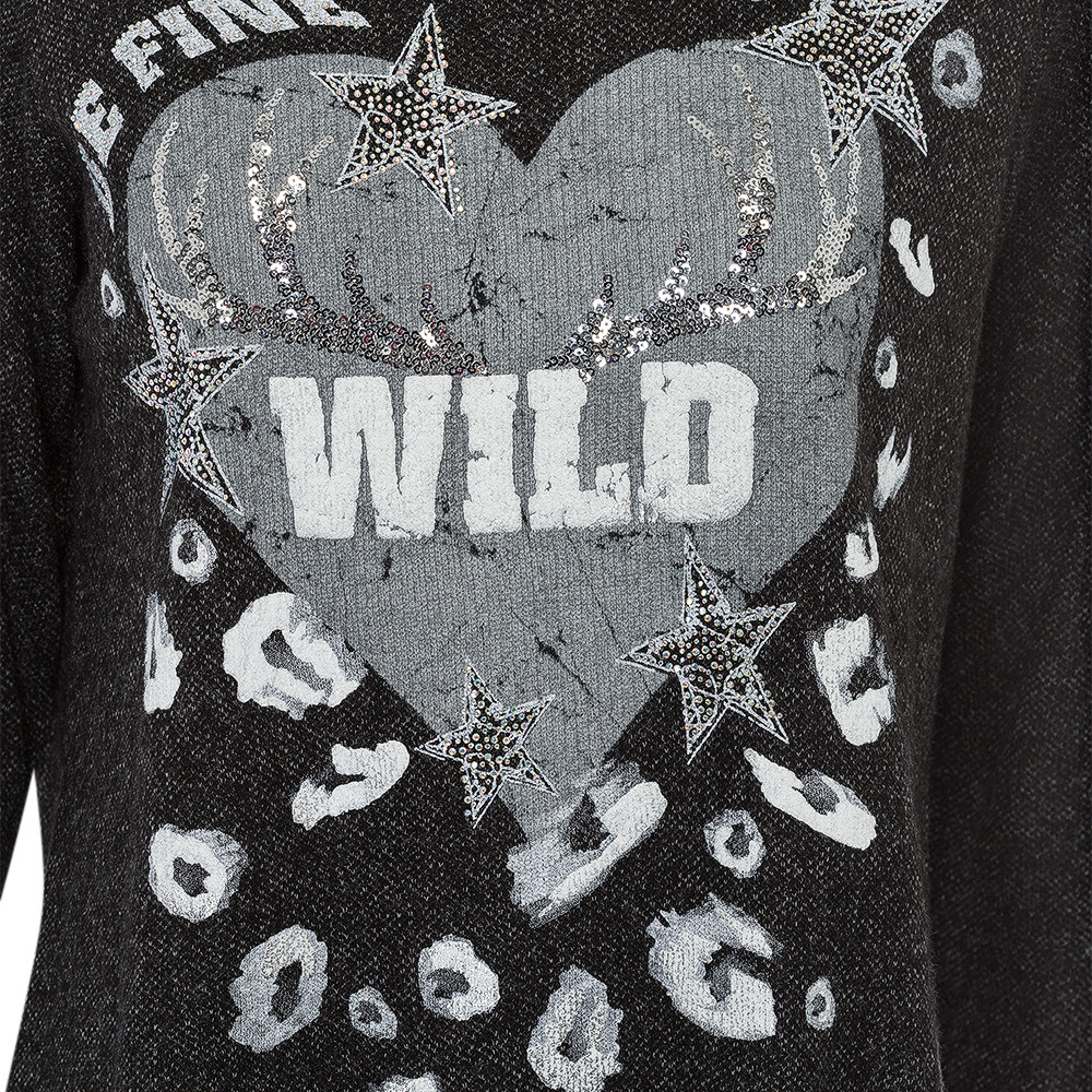 Sweatpullover 'wild', anthra-melange 