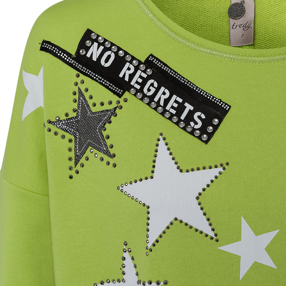 Sweatshirt 'No Regrets', lime 2