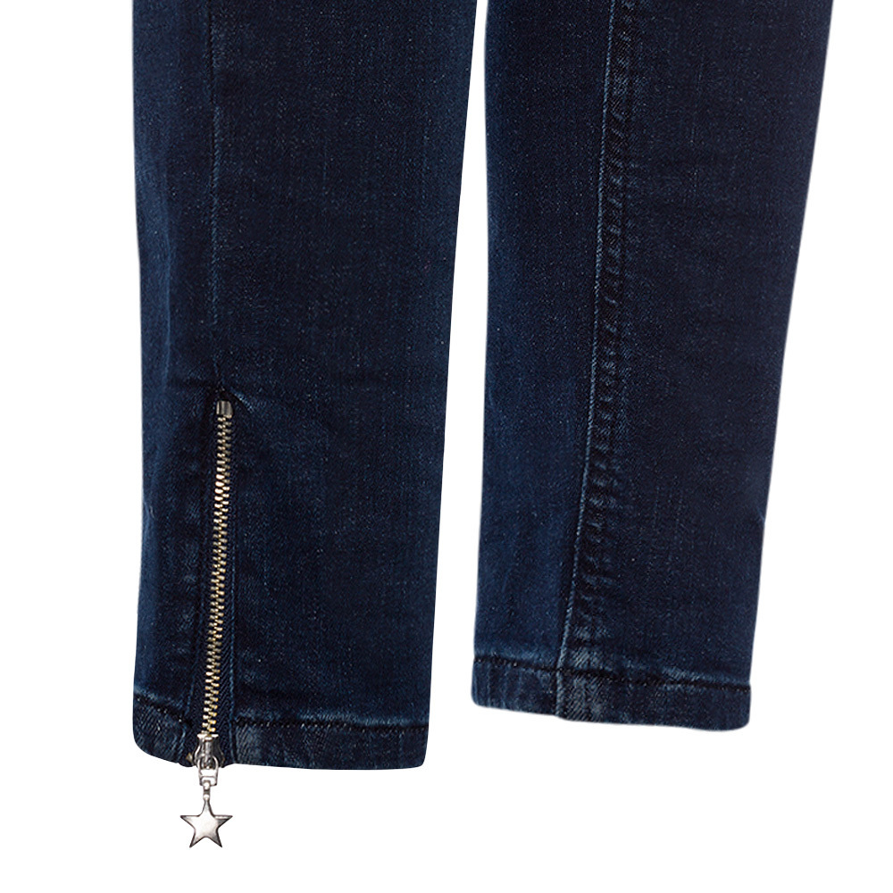 Jeans mit Reißverschluss, dark blue denim 