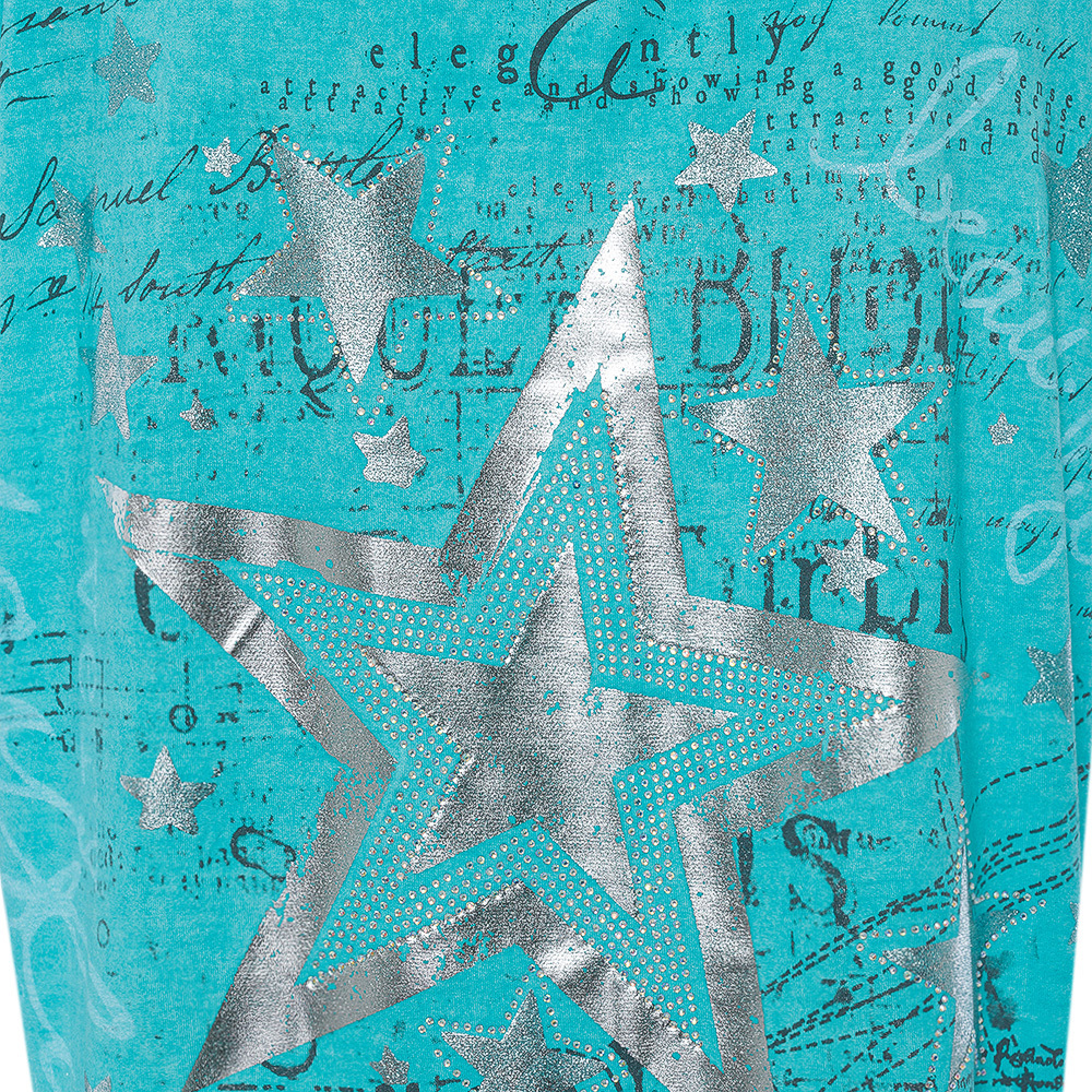 Shirt 'Stars', blue fluro 6