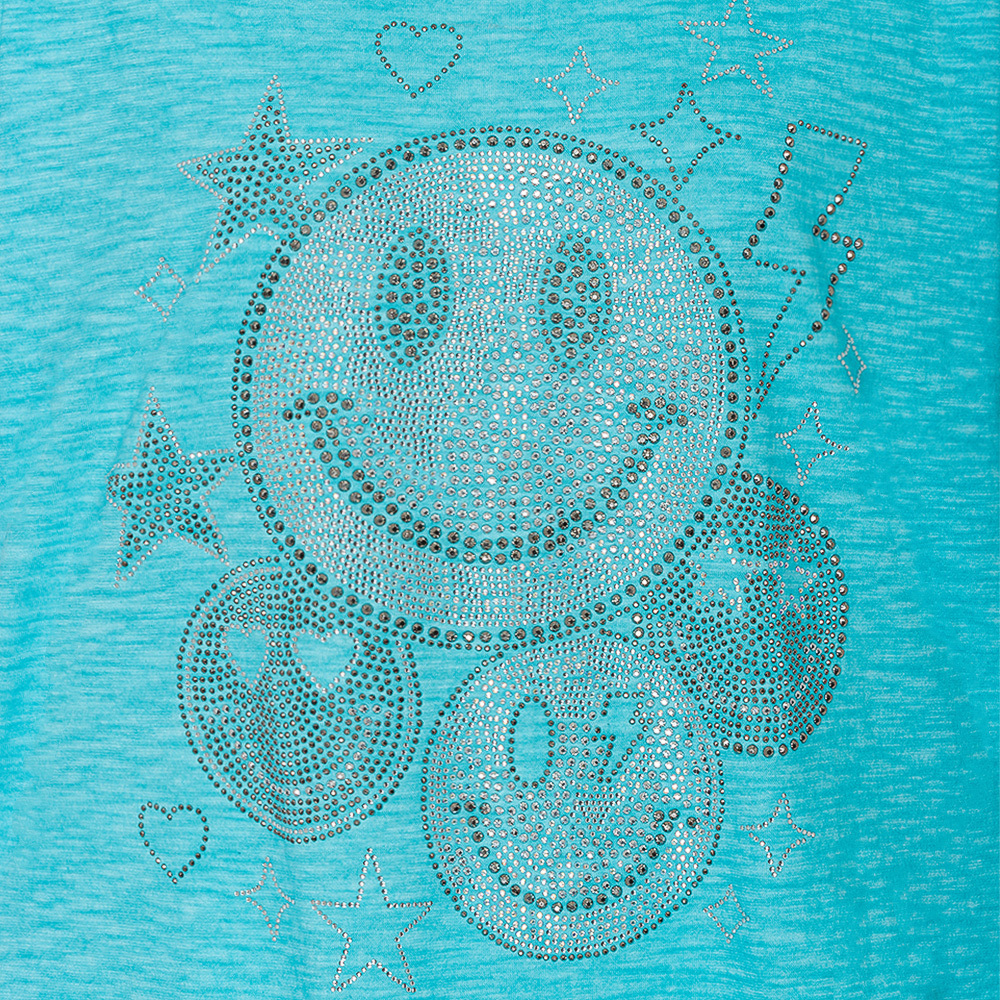 Shirt 'Smiley', blue fluro 4