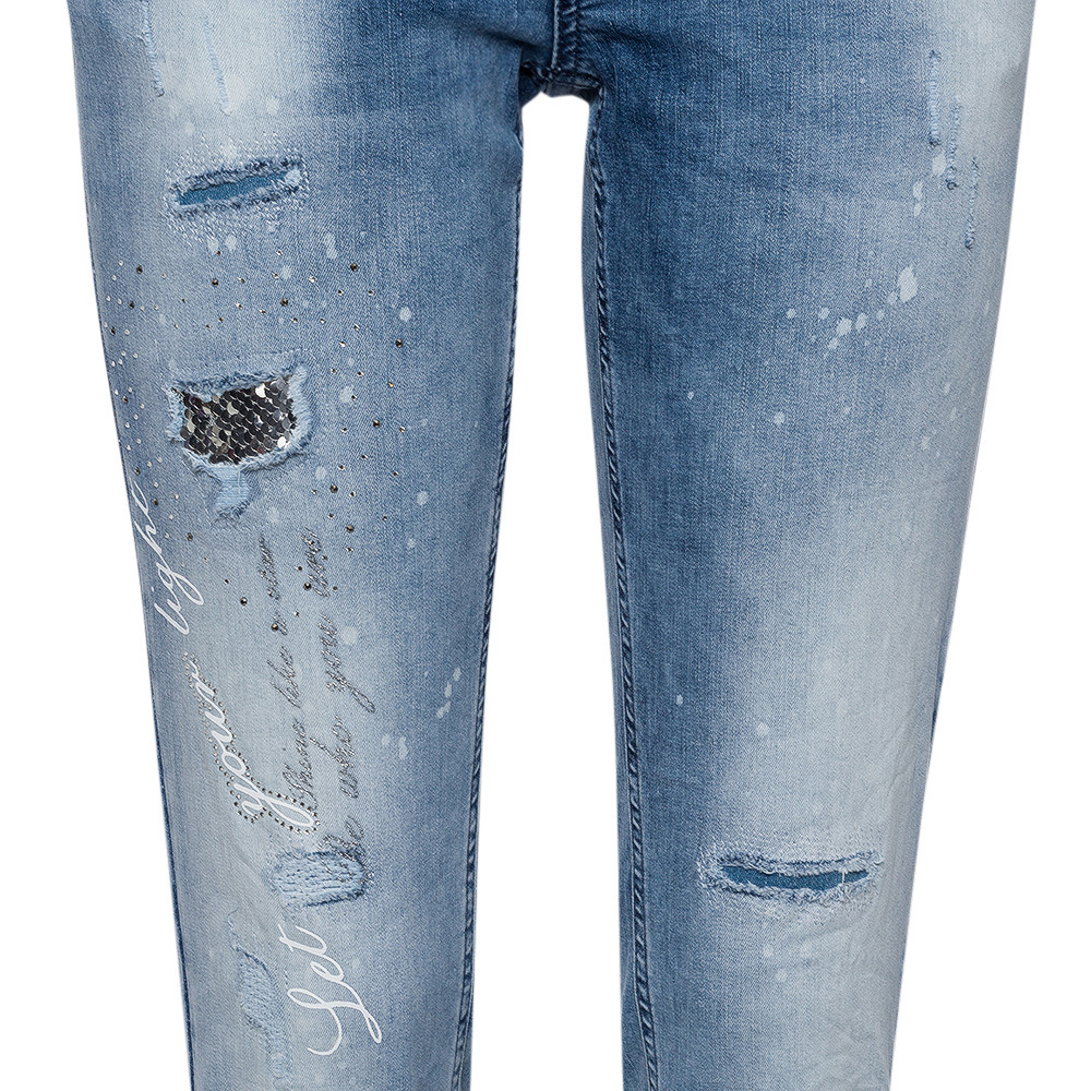 Jeans, light blue denim 44