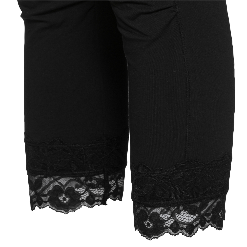 Leggings mit Spitze, schwarz 