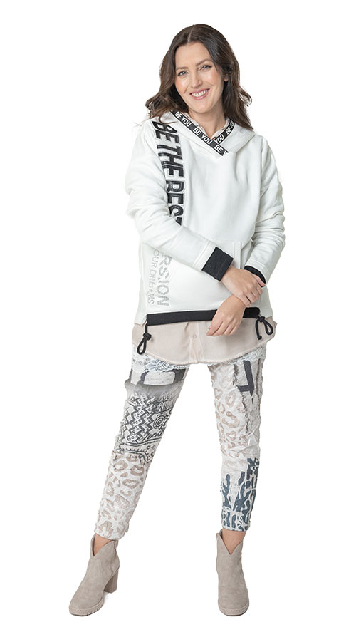 Outfit "Sweatpullover 'Best', offwhite"