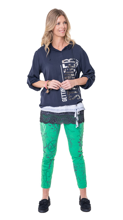 Outfit "Joggpants Alloverprint, jade"