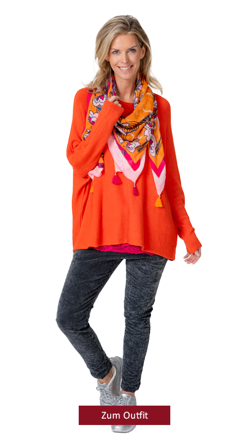 Outfit "Oversized Pullover, orange"