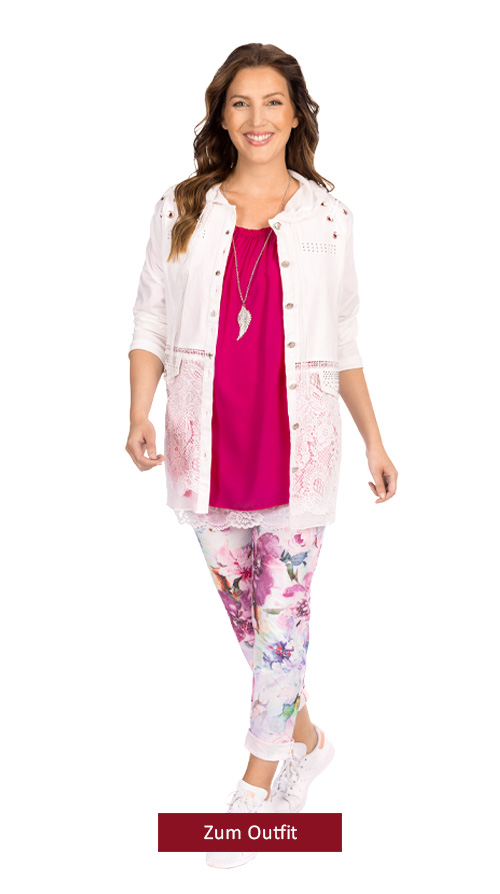 Outfit "Blazer mit Spitze, offwhite"