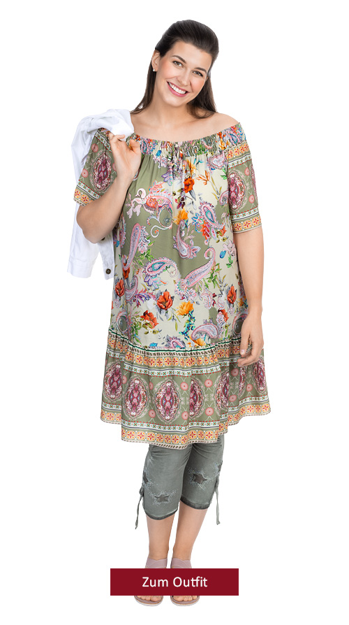 Outfit " Kleid Print Khaki"