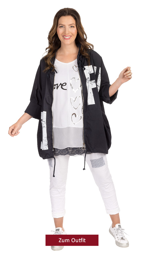 Outfit " Jacke Lettering, navy"