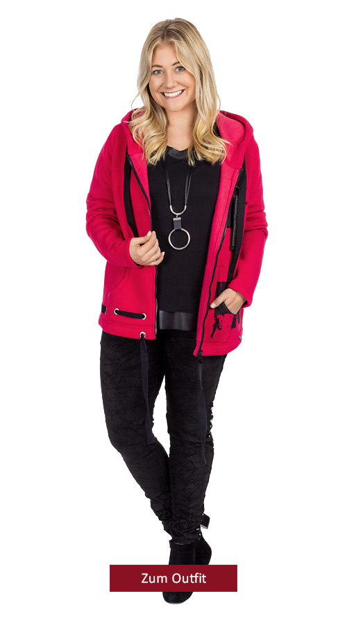Outfit "Sweatjacke, rot"